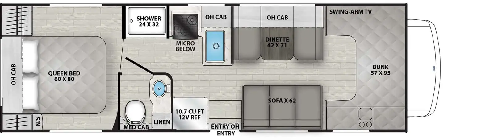 27QB - Ford 350 Floorplan Image